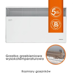 Elektryczny grzejnik konwektorowy TX 1500 Thermoval + nóżki - 1500 W