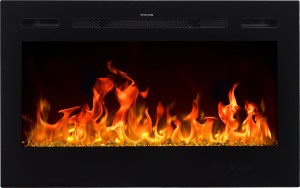 Kominek elektryczny Majestic 39 czarny LED Classic Aflamo - 77 cm