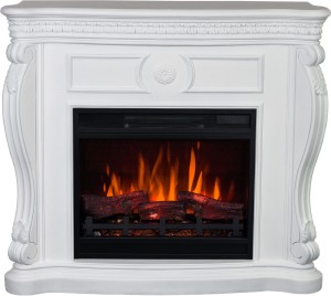 Kominek elektryczny Lex biały 3D Infrared - 102 cm