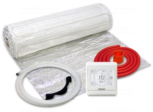 Zestaw ogrzewania podłogowego WT 2010 AL 150W/m2 - 1-stronnie zasilany - regulator programowalny TT 16 Thermoval - 15m2 