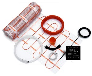 Zestaw ogrzewania podłogowego TV TO 150W/m2 - 1-stronnie zasilany - regulator programowalny TVT 30CS Thermoval - 10m2