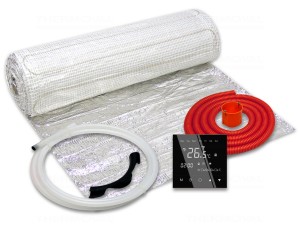 Zestaw ogrzewania podłogowego WT 2010 AL 150W/m2 - 1-stronnie zasilany - regulator programowalny TVT 30CS Thermoval - 8m2 