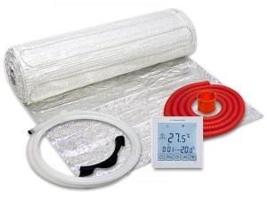 Zestaw ogrzewania podłogowego WT 2010 AL 150W/m2 - 1-stronnie zasilany - regulator programowalny TVT 31 WiFi Thermoval - 2,5m2